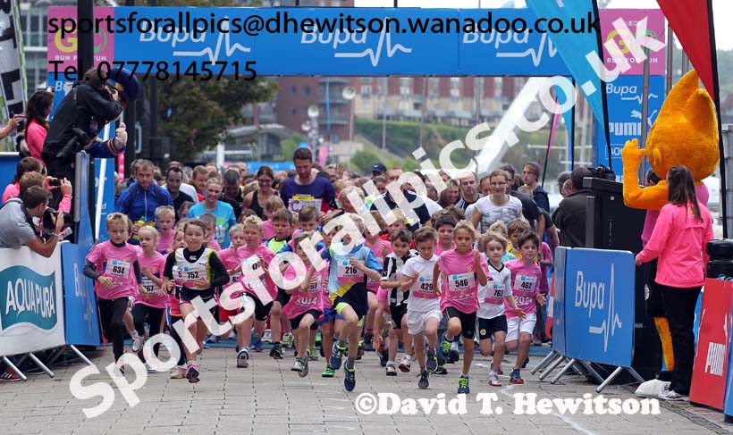 Start of the BUPA Mini Great North Run. Photo: David T. Hewitson/Sports for All Pics